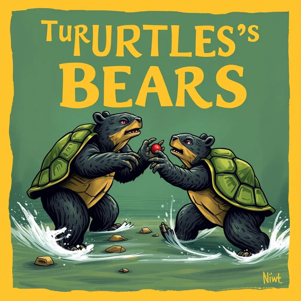 turtles fighting bears