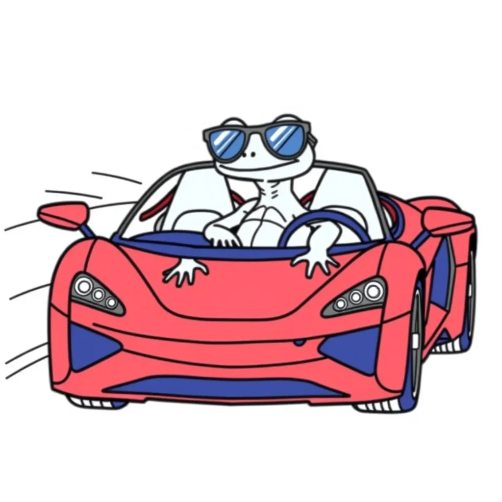 gecko driving cars